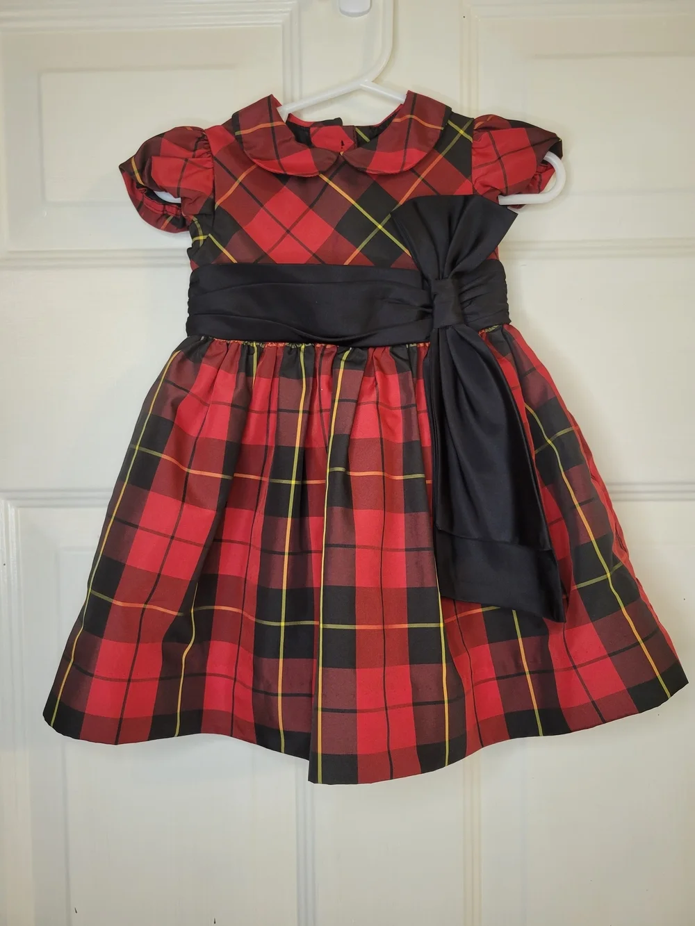 Ralph Lauren Red Plaid Dress with Black Sash